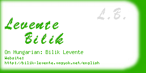 levente bilik business card